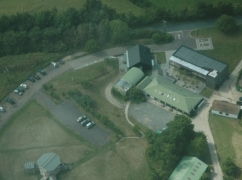 Aerial shot of Wysing before its redevelopment