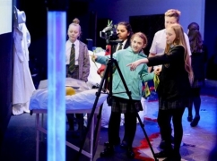 Hinchingbrooke school visit to the Ravioli Me Away exhibition in 2019. Photo by Jay Parekh.